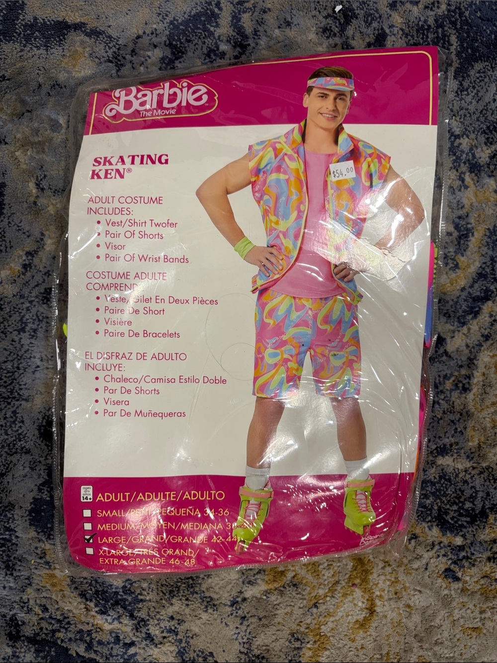 Ken Multicolor Pink Neon Skating Ken Mini Skirt Set